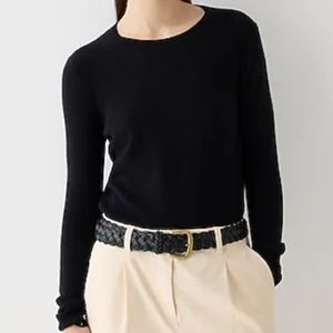 J Crew 100% cashmere crewneck black sz small